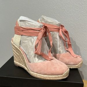 Lace up wedge